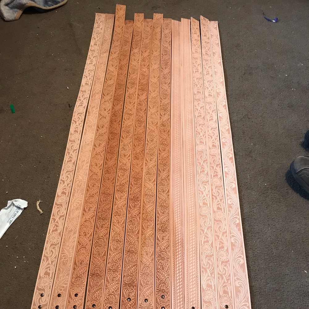 Custom painted belts